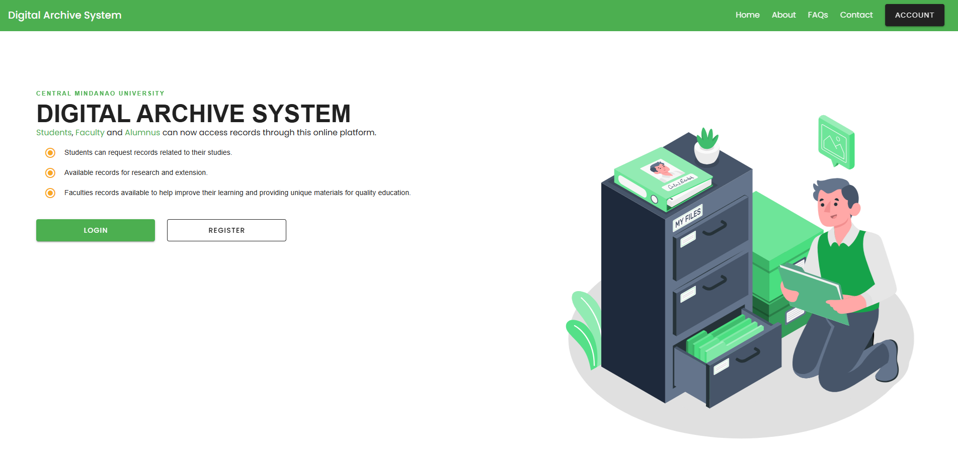 Online Document Request System screenshot